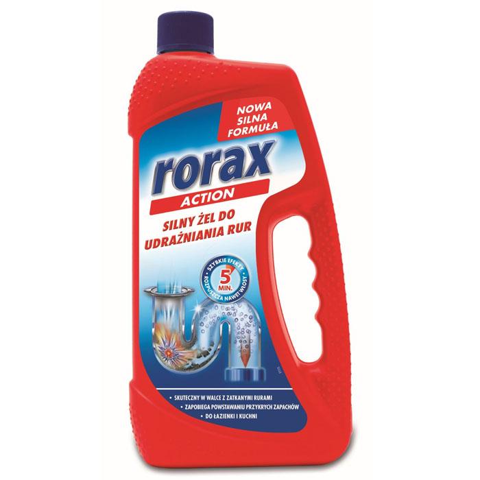 Toalete sau băi lichide, coșuri de parfumuri - Gel de acțiune Rorax pentru deblocarea tuburilor de 1000 ml Roșu - 
