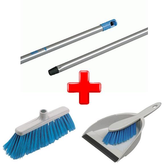 Seturi de curățare - Vileda Eco Broom Set + Stick + Dustpan cu perie - 