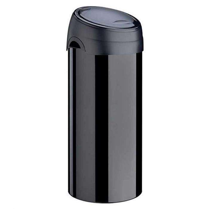 Containere pentru segregarea deșeurilor - Coșul de gunoi Soft Touch 60l din oțel Meliconi negru - 