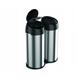 Containere pentru segregarea deșeurilor - Coș de gunoi Ecolux Soft Touch 80l (40 + 40l) din oțel periat Meliconi - 