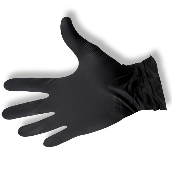mănuși - Mănuși chirurgicale din nitril M negru Maxsafe fără pulbere 100 buc - 