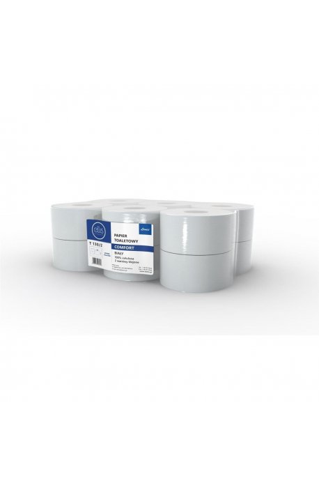 Hârtie igienică - Hârtie igienică albă Jumbo Comfort T130 / 2 100% celuloză - 