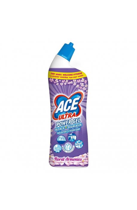 Toalete sau băi lichide, coșuri de parfumuri - Ace Ultra Toaletă Gel de 750 ml Flori Purple Procter Gamble - 