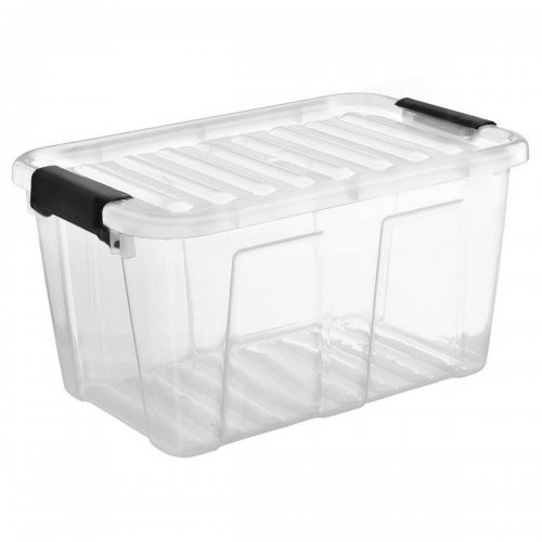 Cutie de acasă cu containere Plast 31l cu mâner negru 2232