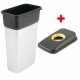 Containere pentru segregarea deșeurilor - Vileda Geo Coș metalic 55l 137660 + capac negru și galben Plastic 137665 Viled