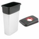 Containere pentru segregarea deșeurilor - Vileda Geo Coș metalic 55l 137660 + husa negru și roșu Metal 137664 Vileda Pro