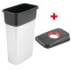 Containere pentru segregarea deșeurilor - Vileda Geo Coș metalic 55l 137660 + husa negru și roșu Metal 137664 Vileda Pro