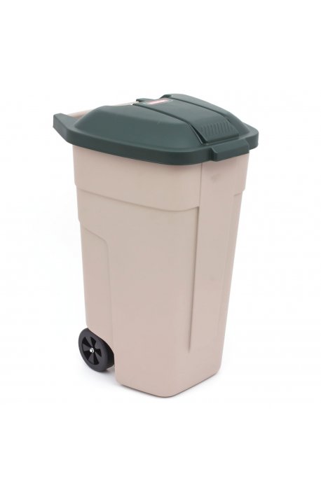 Containere pentru segregarea deșeurilor - Curb Coș de gunoi pe roți 110l Bej 176805 - 