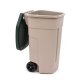 Containere pentru segregarea deșeurilor - Curb Coș de gunoi pe roți 110l Bej 176805 - 