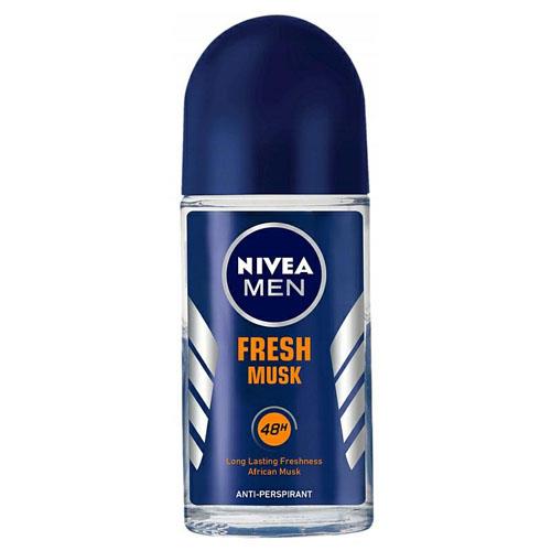 antiperspirante - Nivea Antyperspirant dla mężczyzn Roll-On Fresh Musk 50ml - 