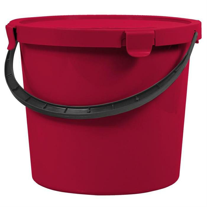 cupe - Plast Team Wiadro 10l Berry Z Pokrywą Czerwone 6079 - 